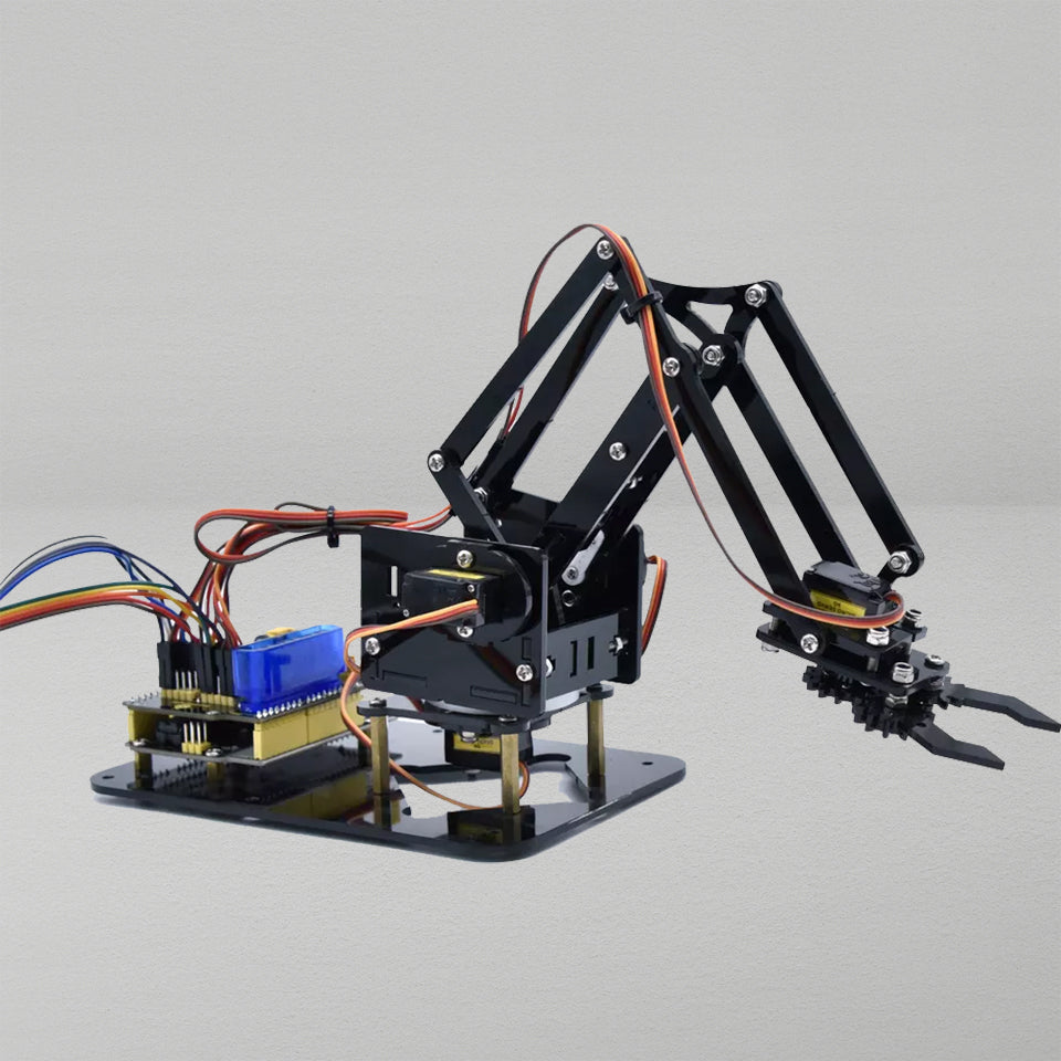 طقم ذراع روبوت 4DOF DIY لـ Arduino مع وحدة Bluetooth HC-06