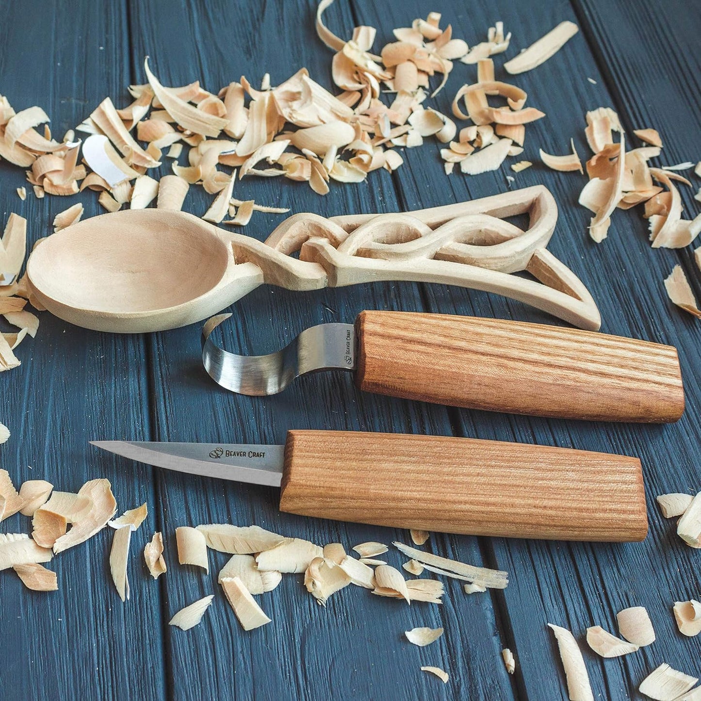 مجموعة نحت الخشب للمبتدئين - مجموعة DIY04 لنحت الملاعق