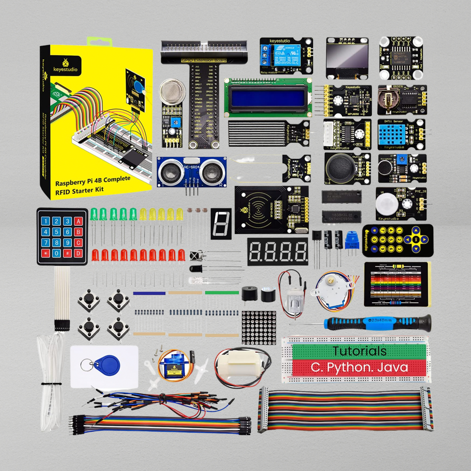 مجموعة بدء تشغيل مستشعر RFID لـ Raspberry Pi (Raspberry Pi غير متضمن)