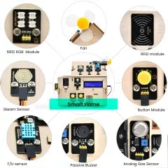 مجموعة أدوات DIY للمنزل الذكي IOT مع أجهزة استشعار تعتمد على التحكم ESP32