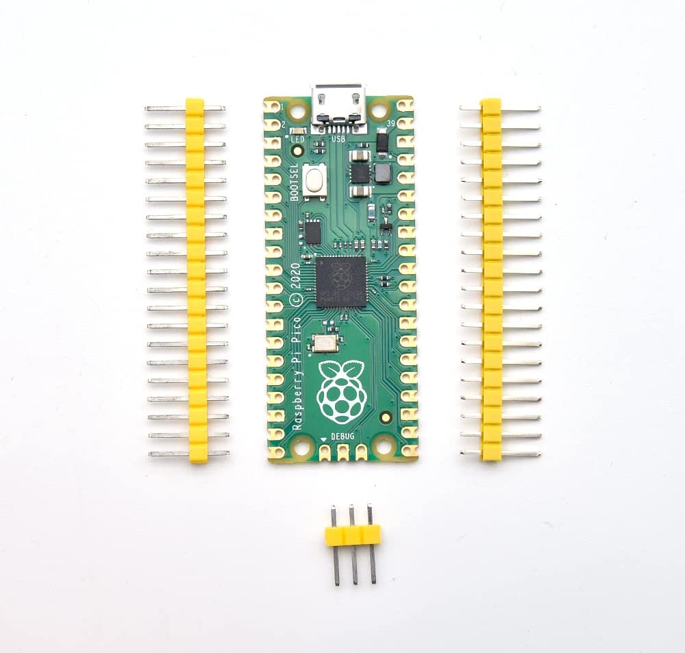 مجموعة أدوات بدء Raspberry Pi Pico الأساسية مع موصلات وكابل micro USB