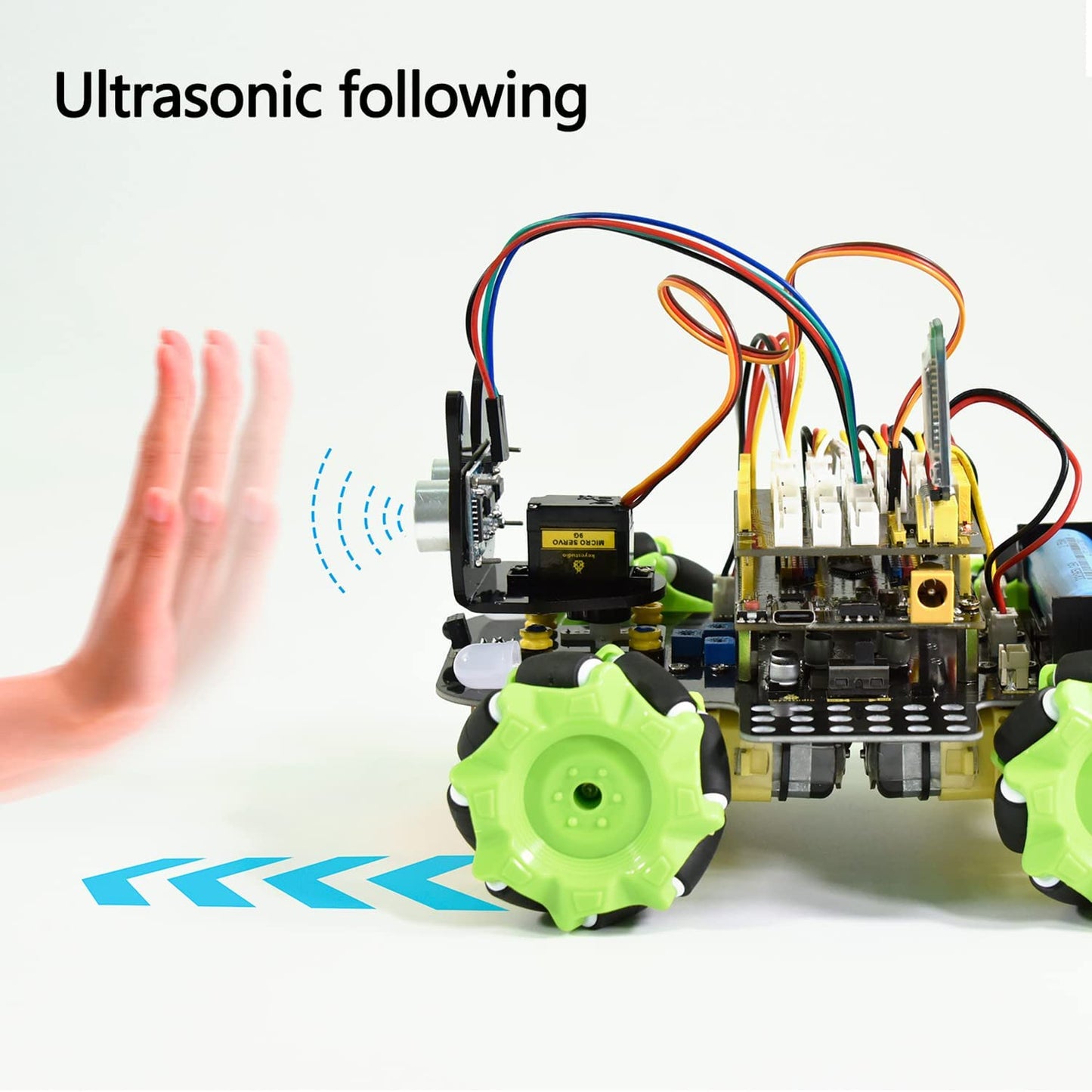 4WD Mecanum Robot Car Kit - Ultrasonic, Bluetooth & IR Control