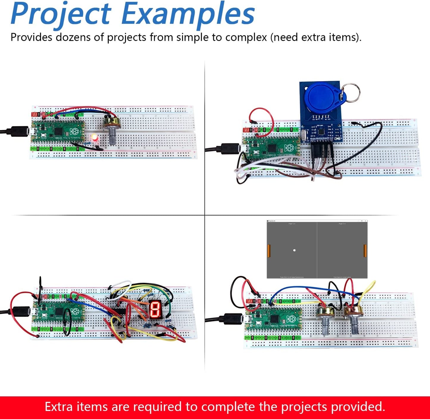 لوحة تطوير Raspberry Pi Pico لوحة متحكم دقيقة RP2040 Cortex-M0+ معالج ARM ثنائي النواة مع رأس دبوس ملحوم لأسفل + كابل USB