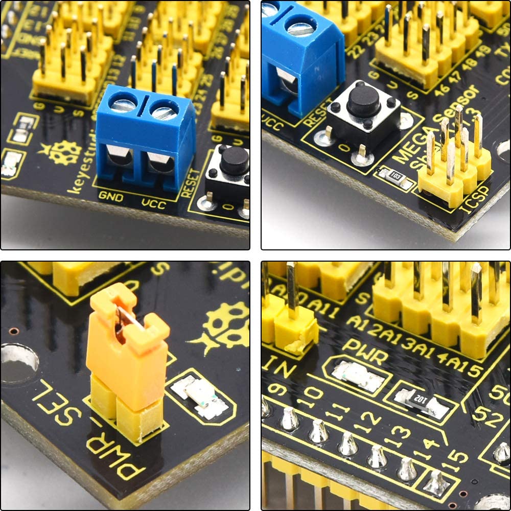 MEGA Sensor Shield V1 متوافق مع Arduino MEGA 2560 R3