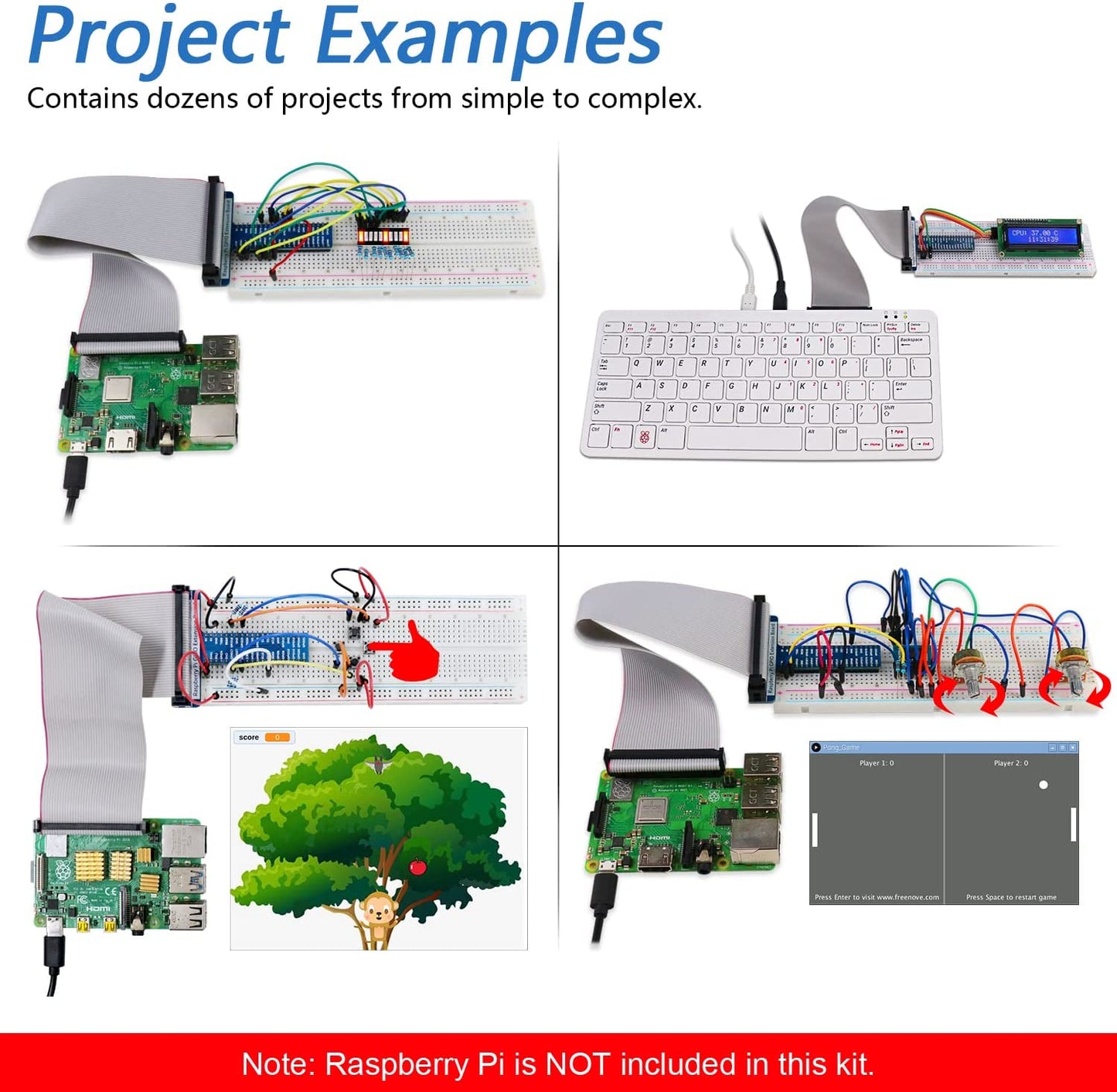 مجموعة البدء المثالية لـ Raspberry Pi مع أكواد المشروع النموذجية