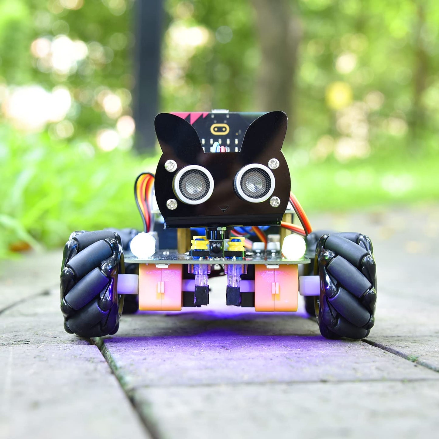 مجموعة سيارة روبوتية Micro:bit V2 4WD Mecanum (بدون بطارية)