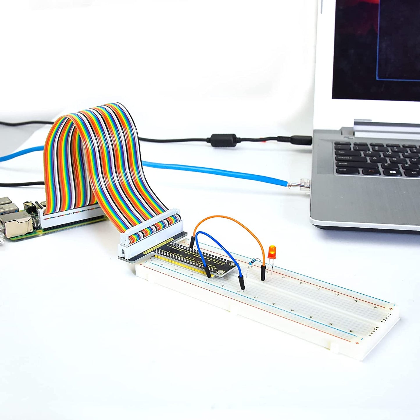 مجموعة توصيل GPIO لـ Raspberry Pi مع لوحة توصيل مكونة من 830 فتحة