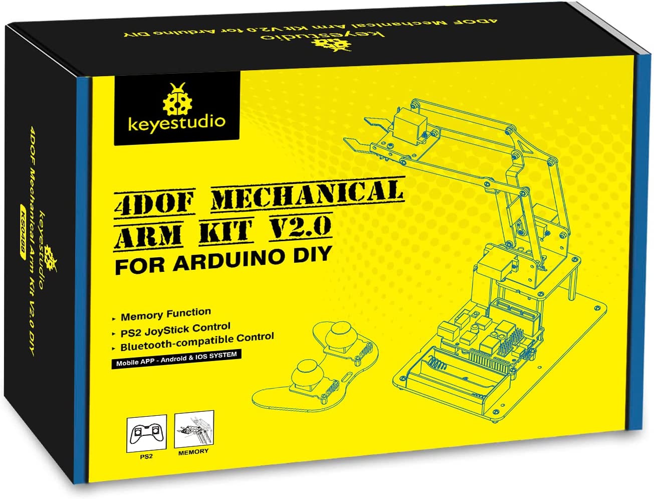 4 DOF Mechanical Robot Arm DIY Kit V2.0 (Bluetooth Compatible)