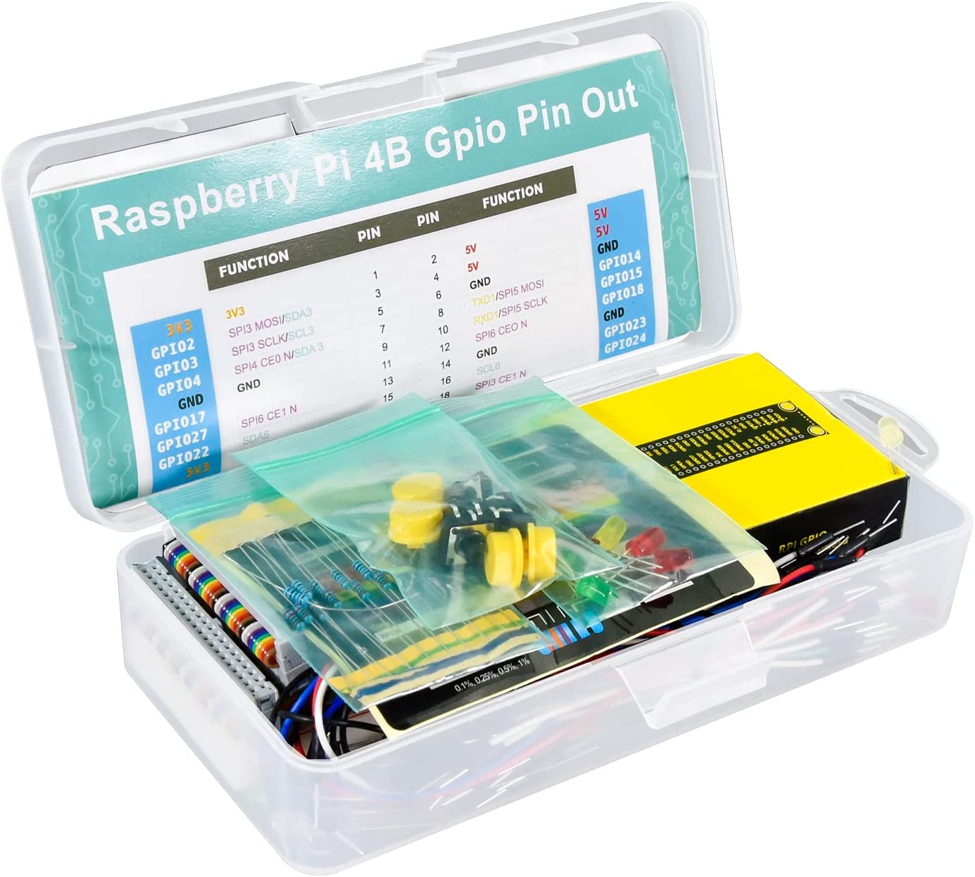 مجموعة توصيل GPIO لـ Raspberry Pi مع لوحة توصيل مكونة من 830 فتحة