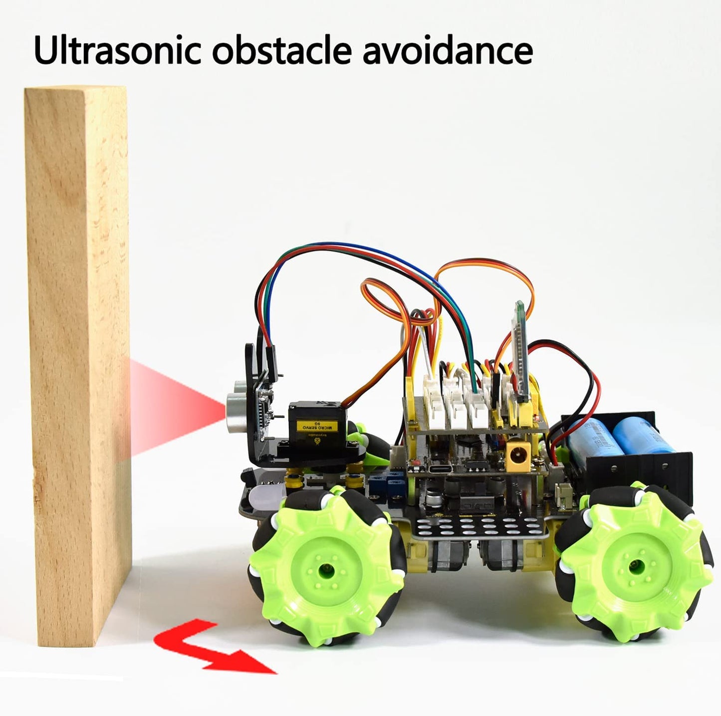 4WD Mecanum Robot Car Kit - Ultrasonic, Bluetooth & IR Control