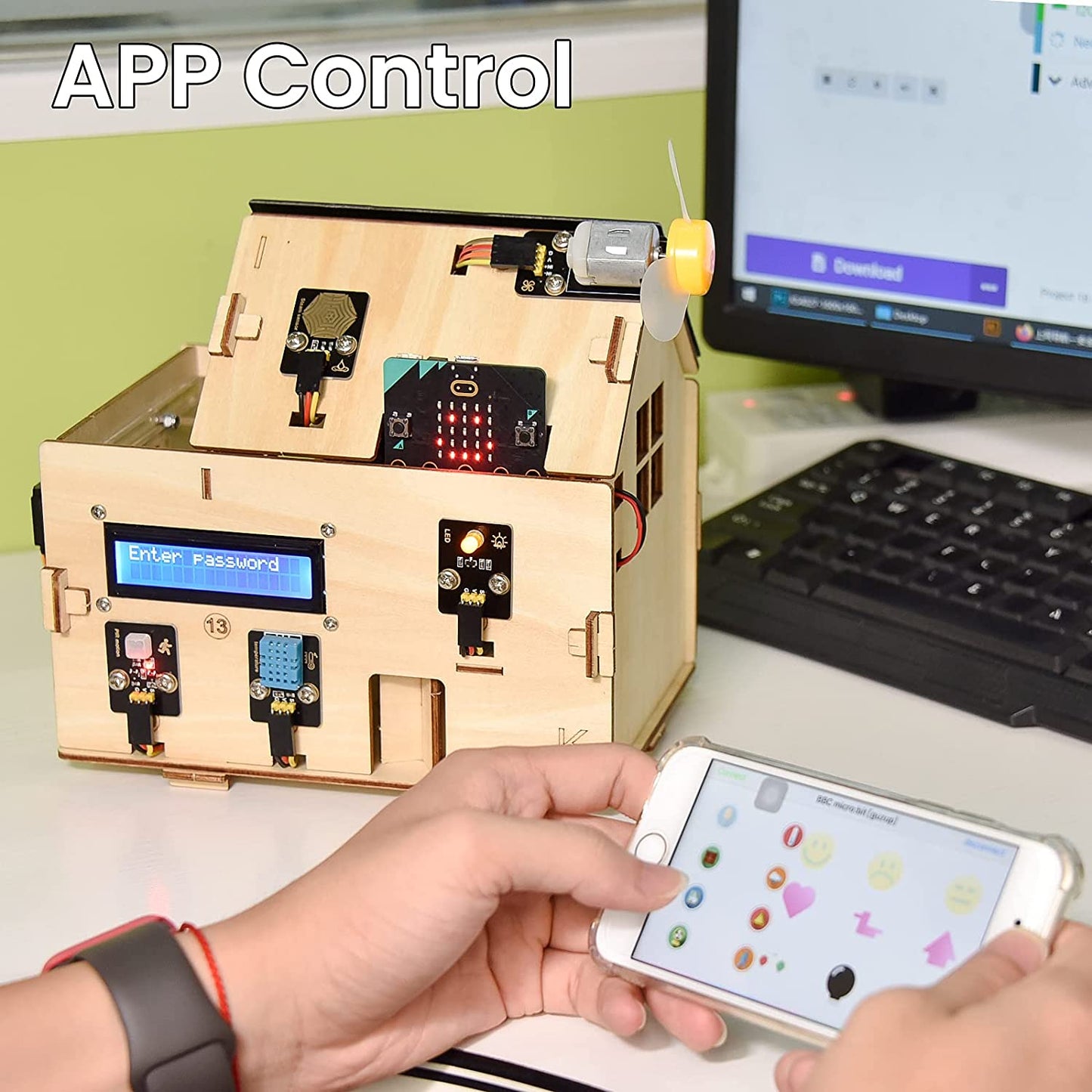 مجموعة أدوات البدء المنزلية الذكية Micro:bit V2 (بدون بطارية)