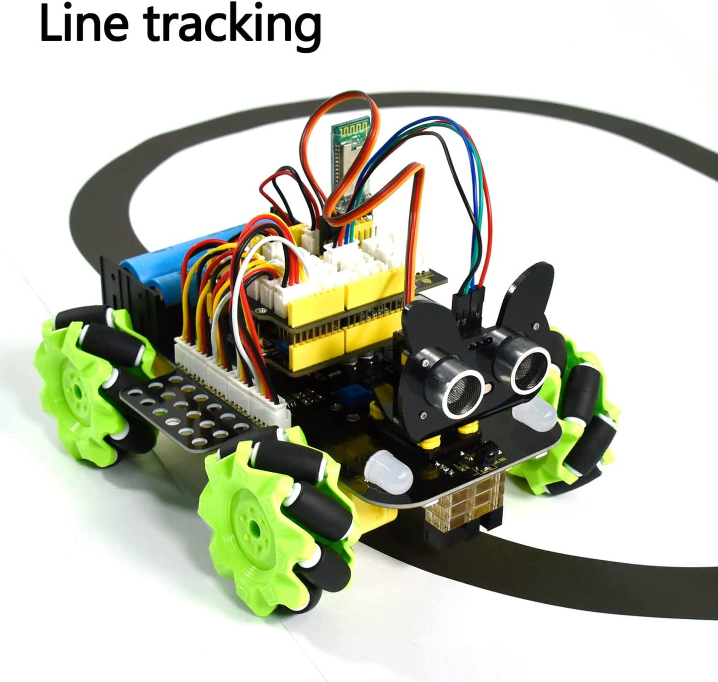 4WD Mecanum Robot Car Kit - Ultrasonic, Bluetooth & IR Control