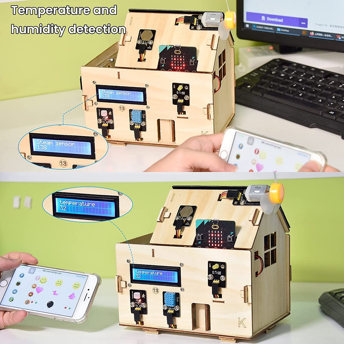 مجموعة أدوات البدء المنزلية الذكية Micro:bit V2 (بدون بطارية)