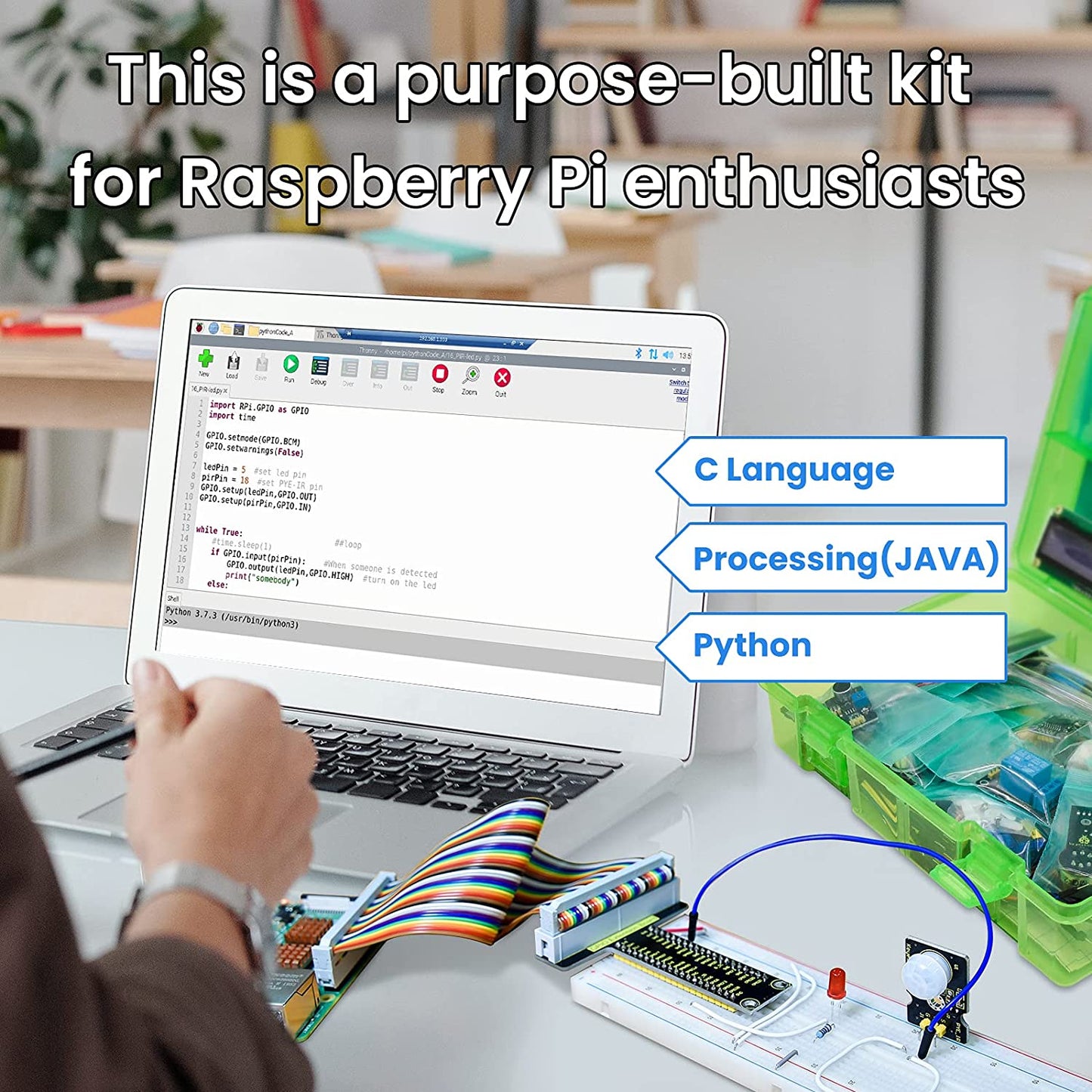 مجموعة البدء الأساسية 1 لـ Raspberry Pi (لوحة Raspberry Pi غير متضمنة) KS3013