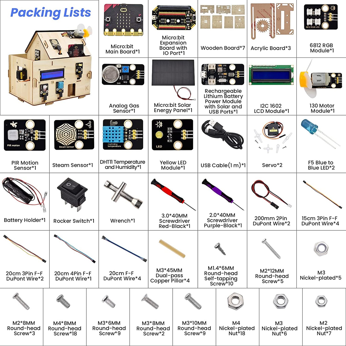 مجموعة أدوات البدء المنزلية الذكية Micro:bit V2 (بدون بطارية)