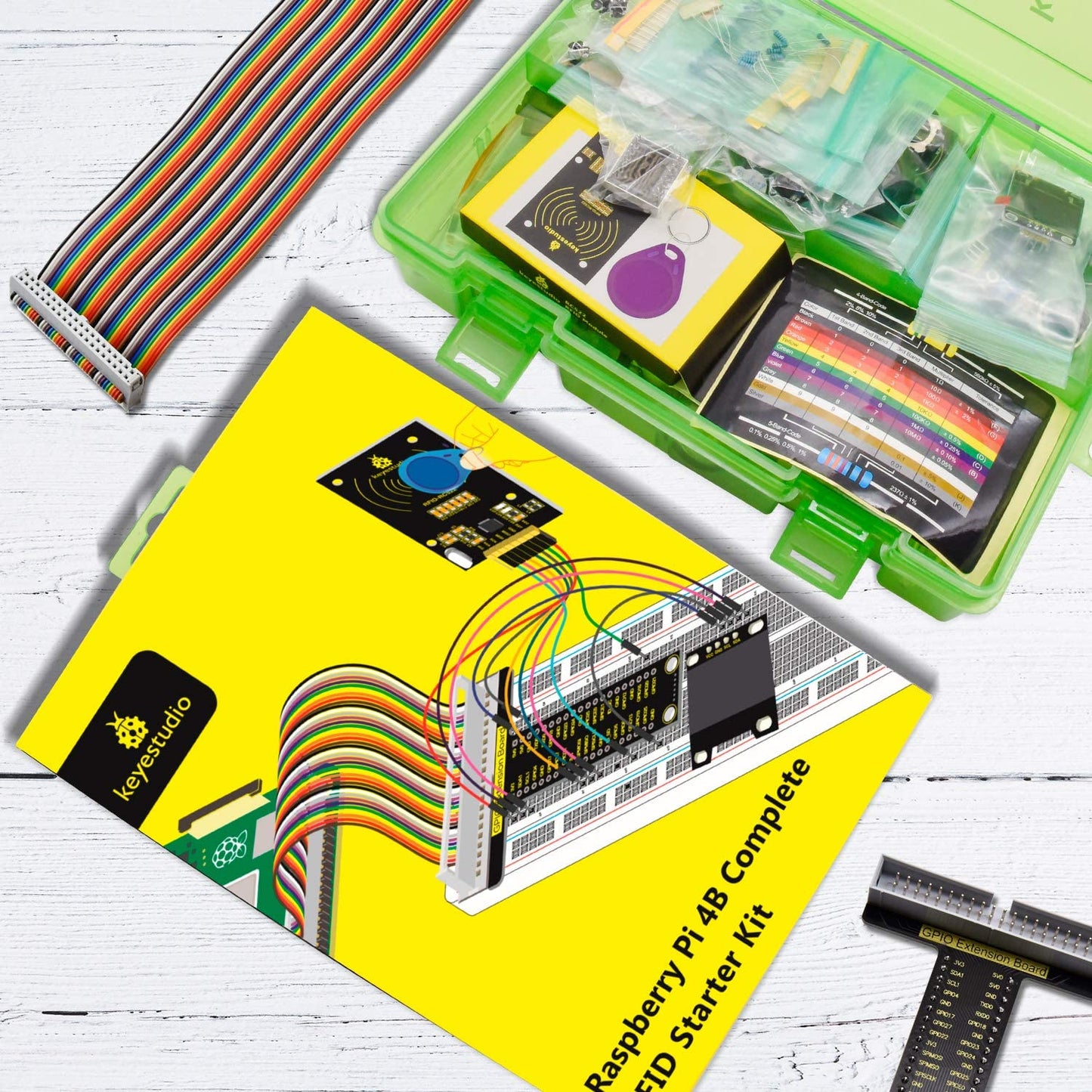 مجموعة بدء تشغيل مستشعر RFID لـ Raspberry Pi (Raspberry Pi غير متضمن)