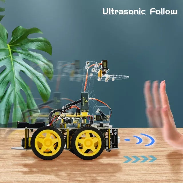 4WD Mechanical Arm Robot Smart Car with Multipurpose Function