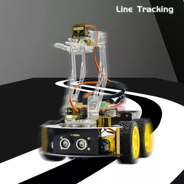 4WD Mechanical Arm Robot Smart Car with Multipurpose Function