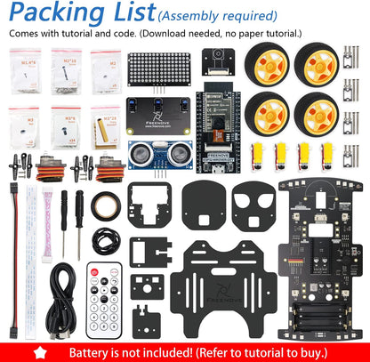 4WD Car Kit for ESP32-WROVER with Onboard Camera & Wireless