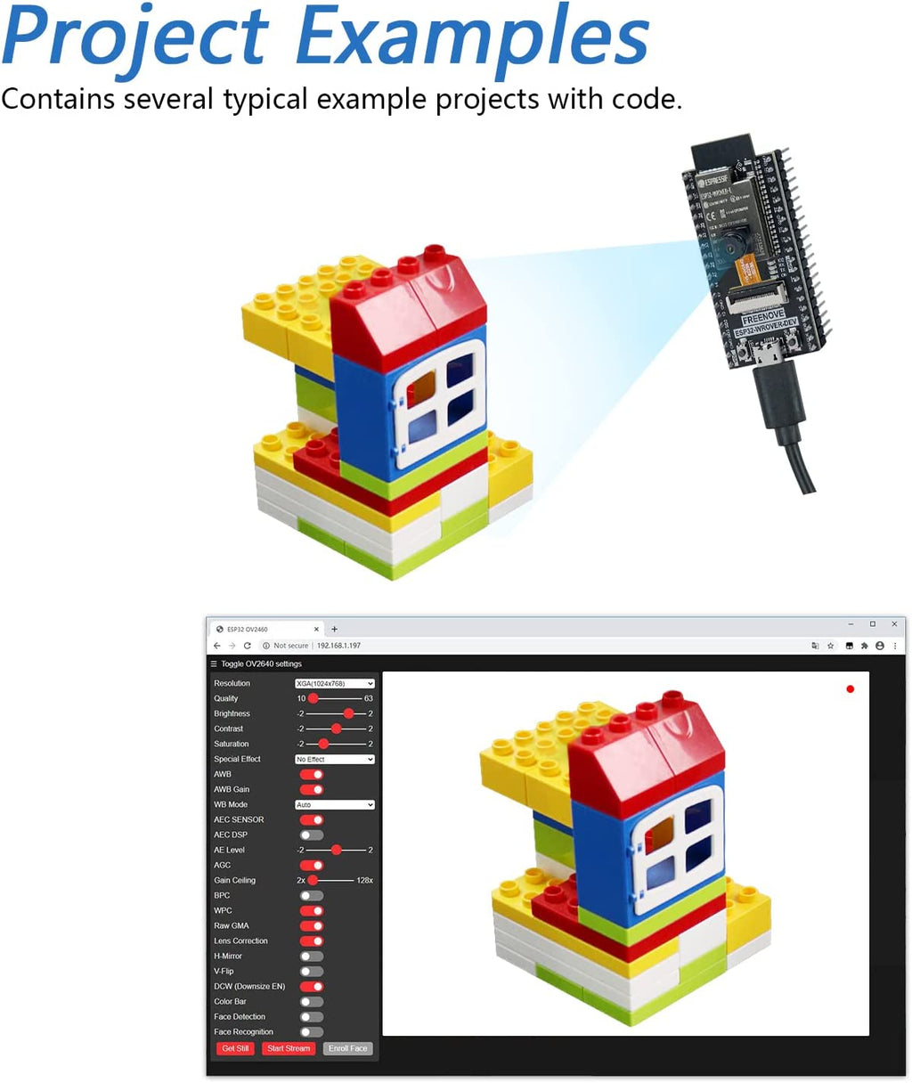 ESP32-WROVER Controller with Onboard Camera and Wireless ‎FNK0060