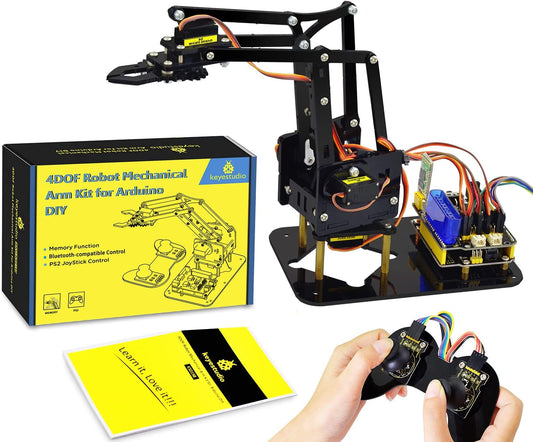 طقم ذراع روبوت 4DOF DIY لـ Arduino مع وحدة Bluetooth HC-06