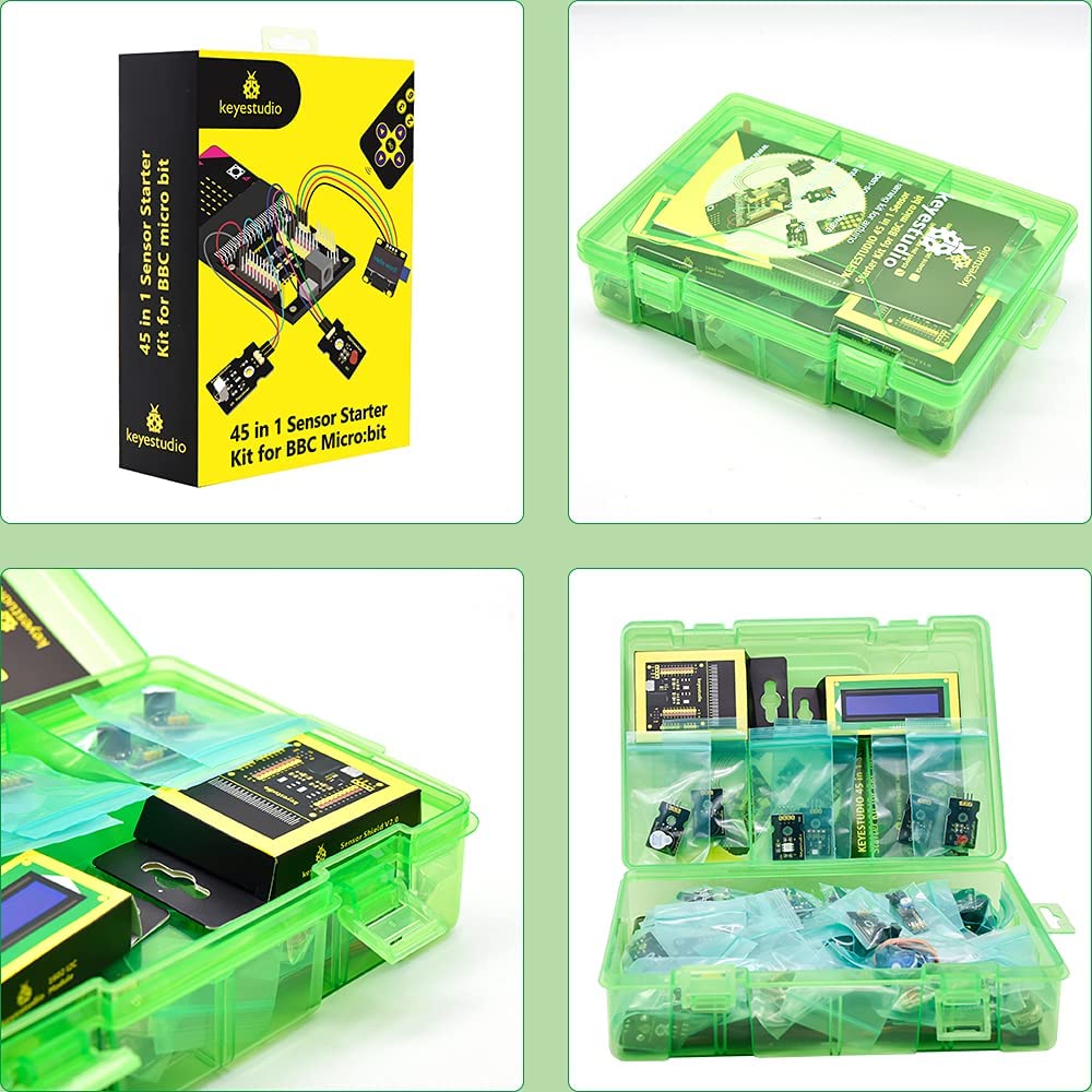 مجموعة أدوات بدء تشغيل مكونة من 45 مستشعرًا لجهاز BBC Microbit (بدون لوحة Microbit)