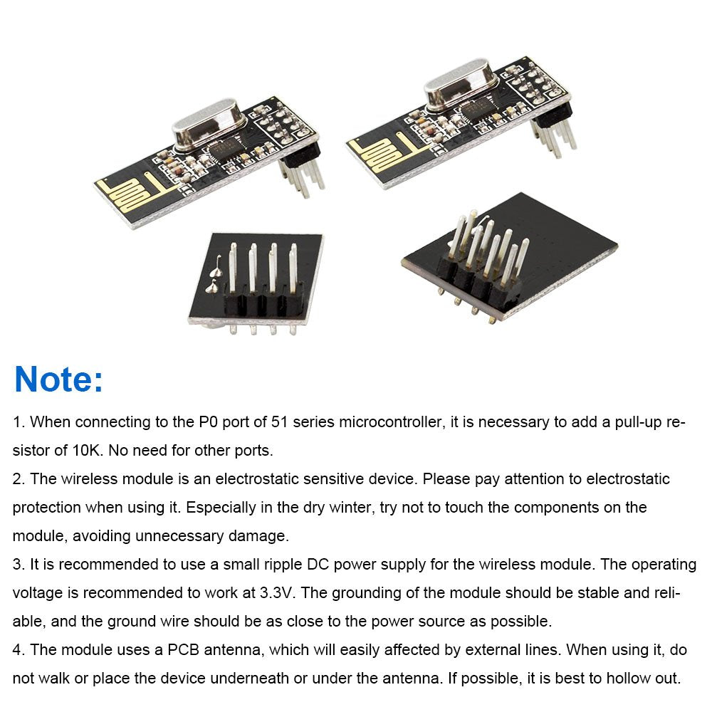 وحدة إرسال واستقبال لاسلكية NRF24l01 2.4 جيجا هرتز لـ Arduino