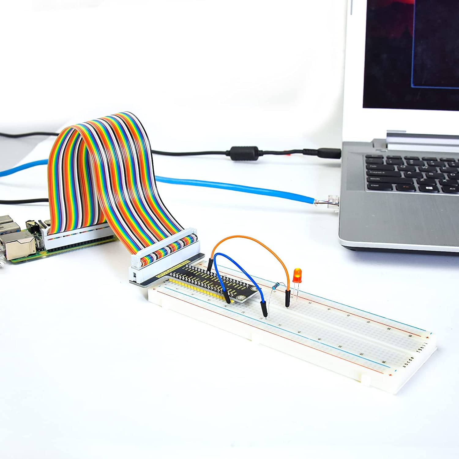 مجموعة توصيل GPIO لـ Raspberry Pi مع لوحة توصيل مكونة من 830 فتحة
