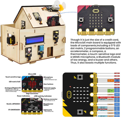 مجموعة أدوات البدء المنزلية الذكية Micro:bit V2 (بدون بطارية)