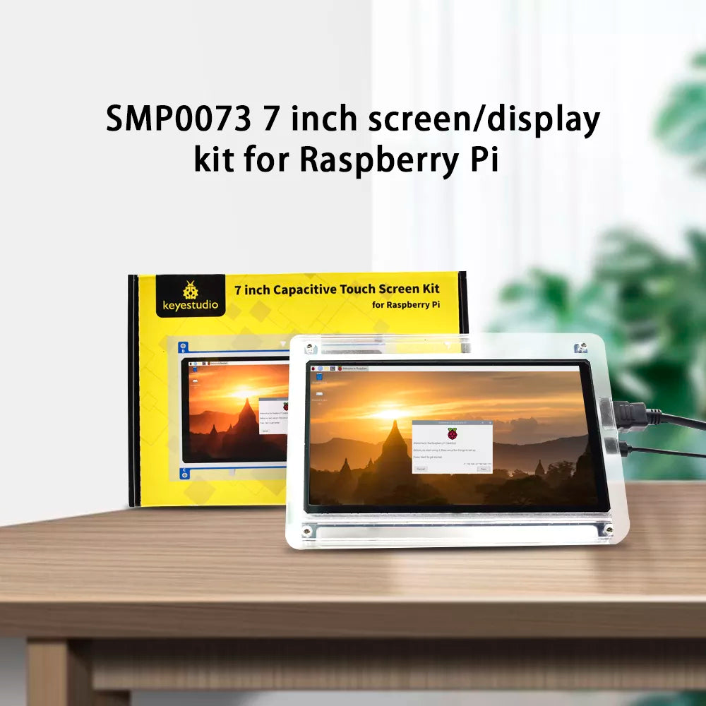 مجموعة شاشة TFT من الكريستال السائل مقاس 7 بوصات وبدقة 1024 × 600 بكسل لـ Raspberry Pi
